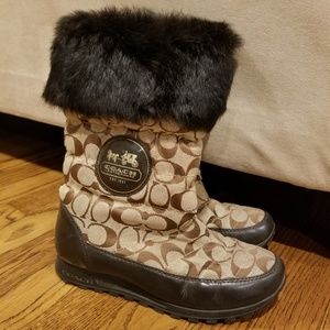 Brown Coach winter boots